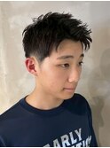 逗子葉山アップバングスパイキーショートメンズカット眉毛M89