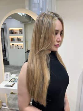 ボンズサロン 麻布十番 パティオ通り店(BONDZSALON) 外国人風ハイライト×バレイヤージュ【麻布十番駅/六本木駅】