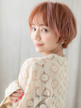 カバーヘア ブリス 上尾西口店(COVER HAIR bliss) ハイトーンカラー小顔ハンサムショートマッシュボブ10代20代X