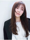 シースルーバング×ナチュラルロング