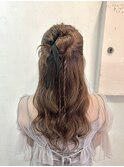 横浜 お呼ばれヘアアレンジ カチモリハーフアップ