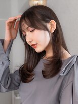 ヴィヴィッド オモテサンドウ(ViViD omotesando)&nbsp;セミロングレイヤー/重ためレイヤー/地毛風グレージュ