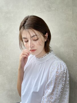 メゾンドイギー(MAISON de IGGY) フェザーバングで大人かわいい#美髪#大人かわいい#こなれミディ