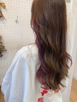 カルム 新田(calm) インナーカラー×バイオレット