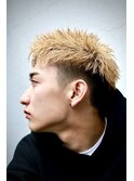 ザクザクショート ハイトーン アップバング 刈り上げ