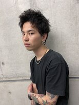 アップバングショート/ツーブロック/黒髪/短髪/刈り上げ/原宿