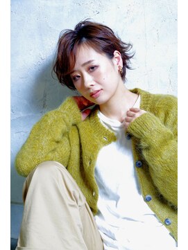 クシュ 所沢東口店(kusyu...) ハイライト/ボブウルフ/ココアベージュ/黒髪/グレージュカラー