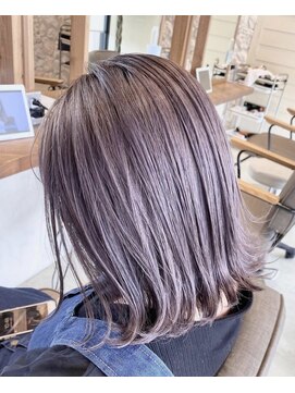 モアナ バイ ヘッドライト大宮店(Moana by HEADLIGHT) Moana【大宮】#ラベンダー#グレージュ#結べるボブ#大人可愛い