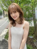 大人かわいいふわっとミディアムレイヤーカット/シースルー前髪