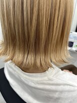 アオアクア バイ グルグル 小岩店(ao akua by GULGUL)&nbsp;.ミルキーベージュ×ハイトーンボブ.