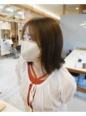 切りっぱなしスタイル×透明感
