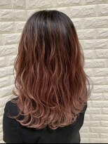 リー 甲子園(Lee) ミディアム×ピンクバレイヤージュ☆