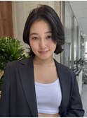 外ハネボブ ボブパーマ 前髪パーマ くびれボブ 表参道青山