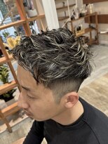 ピークスヘア(peaks hair) メッシュカラーメンズハイライト短髪メンズショートブリーチ1回
