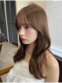 美髪レイヤーカット/顔まわりレイヤー/くびれロングレイヤー