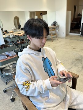 ジジ インターパーク 宇都宮(Gigi) メンズスタイル/センターパート/韓国ヘア/@アッシュブラック