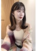 顔まわりレイヤー外ハネ韓国風ヘア髪質改善浦和ボブ