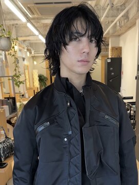 ワール(whirl.) メンズマレットスタイルウルフレイヤー20代30代40代