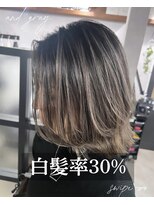 アンドグレイ 東京町屋店(and gray.)&nbsp;白髪率30% 未来の髪を守る頭皮改善×白髪ぼかしハイライト