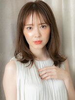 カバーヘア ブリス 志木南口駅前店(COVER HAIR bliss)&nbsp;ココアブラウンくびれヘアミディアムウルフカットX志木30代40代