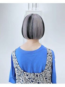 ミュー(Mu) 戻せる黒染め　ストライプカラー　デザインカラー