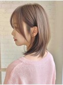 ミディアムレイヤー”レイヤーカット*髪質改善*ベージュブラウン