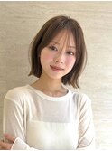 横浜丸顔面長解消タッセルボブレイヤーボブくびれボブ