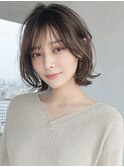 【ブルベ夏20代】透明感グレージュくびれボブ
