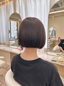 ステラ 太秦店(stella) ぱっつんボブ×暖色カラー