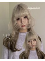 イェッカ パビル(YECCA pabil)&nbsp;ホワイトブロンドからブラウンのルーツカラー(ブリーチ2回～)