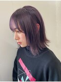 【NAiVE hair】パープルカラーボブ