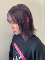 ナイーブヘアデザイン(NAiVE HAIR DESIGN)&nbsp;【NAiVE hair】パープルカラーボブ