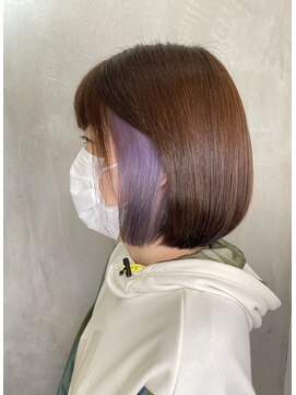 アンダーバーホワイトモデ 河内長野(_WHITE mode) ◎ペールパープル×イヤリングカラー　河内長野×千代田