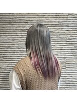 ビスイル 秋葉原店(Vis ill)&nbsp;10代20代/インナーカラー/プラチナシルバー/シアーピンク/ツヤ髪