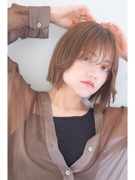 ガリカ 渋谷(Gallica) 前髪ありミニボブ/ぱっつんボブ/切りっぱなしボブ/ショートボブ