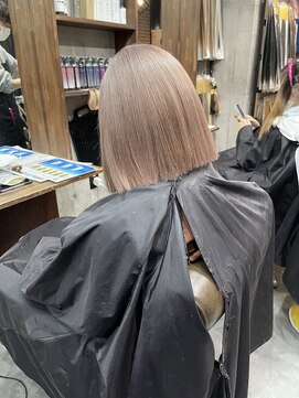 ラフ(LAFF) #黒髪#ボブルフ#ネビージュ#小顔#ワンレン