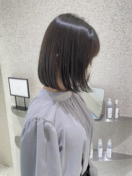 マイル 渋谷(mile) 結べる長さのボブ×オリーブグレージュ