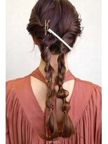 アース 三軒茶屋店(HAIR&MAKE EARTH) 三軒茶屋_レディース_ロング_ヘアアレンジ_編み込み_ヘアセット