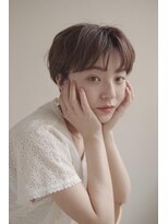 ムク 甲府(muku.)&nbsp;ミディアムヘア/斜めバング/グレージュカラー/甲府駅