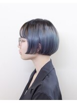 ルプラ ガーデン(le-pla garden)&nbsp;ブルー#ダブルカラー＃切りっぱなしボブ＃ケアブリーチ#豊橋