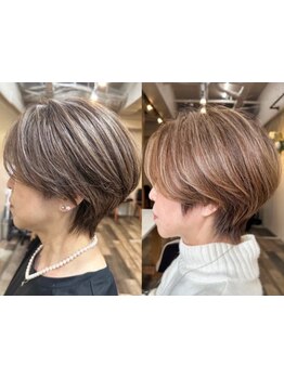 大人女性だからできる”品のある白髪を活かしたグレイカラー”◎[大通/白髪染め/白髪ぼかし/ハイライト]