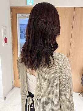 ラミエ バイ メルト 吉祥寺(lamie by melt) "久保田"ミディアムレイヤーカット顔まわりカットレッドブラウン