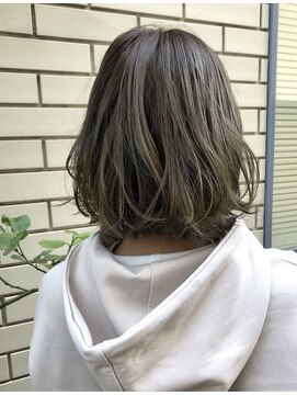 リドルヘアー 石井町店(Riddle HAIR) ハイライトonオリーブベージュカラー