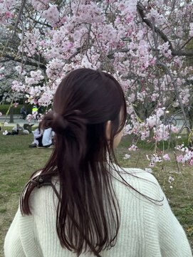 美容室 アイディー i-dee 濃いめのピンク艶カラー