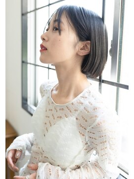 ミット バイ ツリー 吉祥寺(mit by tree) 姫カットレイヤー刈り上げボブラベンダーミルクティー