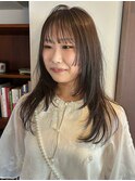 ハッシュカット/シャギーカット［オリーブグレー/中目黒］