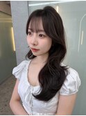 博多美容室/韓国ヘア/薄め前髪髪質改善