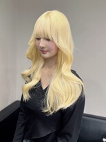 ベレーザ 渋谷神南(Beleza)&nbsp;16130ブリーチ＆ダブルカラーホワイトブロンド韓国ワンホンヘア