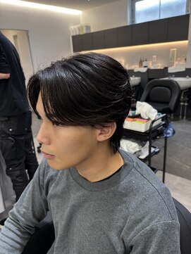 ビカムメンズヘアー 栄店(become men's hair) ナチュラル毛流れセンターパート