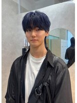 ジーナ オム 札幌(Zina Homme)&nbsp;ネイビーブルー＊ニュアンスパーマ＊メンズ＊Zina Homme札幌